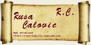 Rusa Ćalović vizit kartica